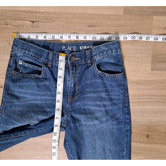 Children's PLACE Boys Jeans-Medium Wash -Straight Leg-Adjustable Waist -Size 12 - Picture 7 of 8